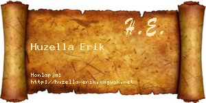Huzella Erik névjegykártya